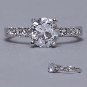 CZ Ring Engagement Ladies Bridal Size 9